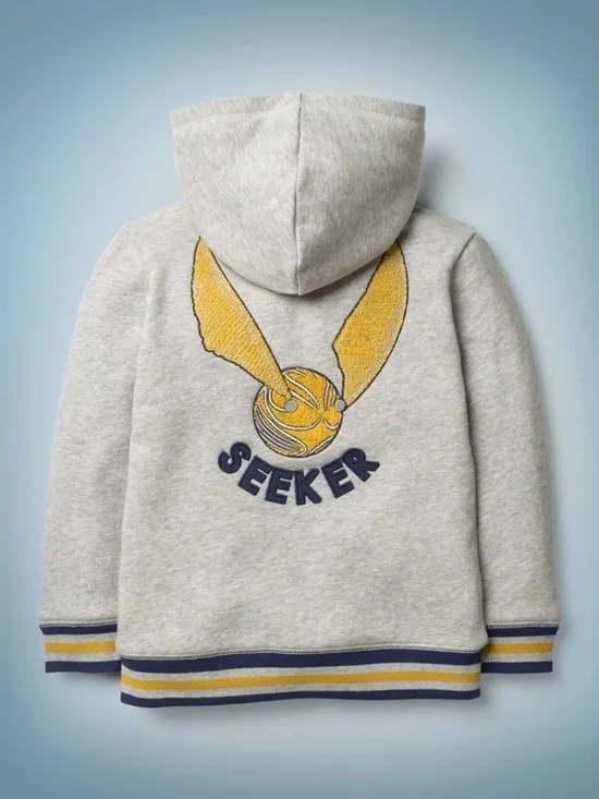 Mini Boden Harry Potter Seeker Zip Up Hoodie Sherpa Lined Kids size 9-10 - Picture 5 of 15